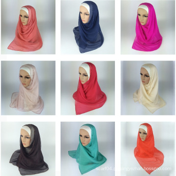 Cachecol longo muçulmano de Hijab da seda longa